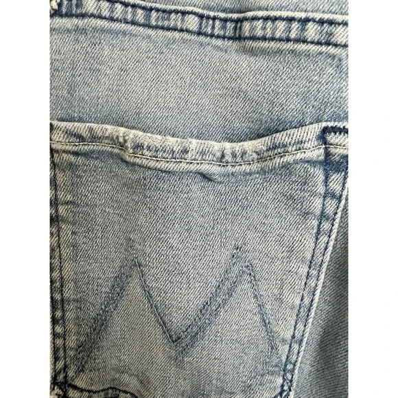 Mother Women’s High Waisted Rider Ankle Fray Jeans in Fish Out of Water Size 32 - Picture 7 of 16